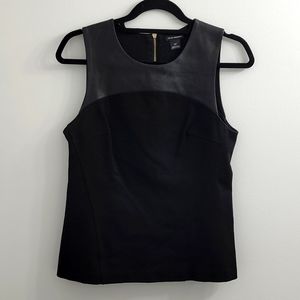 Club Monaco leather-top tank